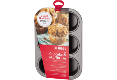 Judge Non-Stick Cupcake & Muffin Tin (6 Cup / 7 x 3cm)